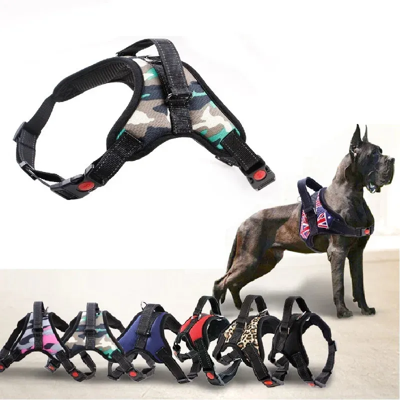 Adjustable Heavy Duty Nylon Dog Harness for All Sizes
