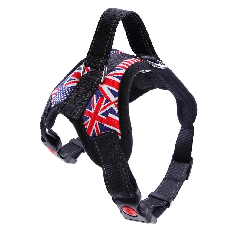 Adjustable Heavy Duty Nylon Dog Harness for All Sizes