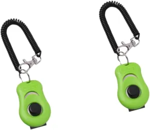 Angoily 2pcs Button Clicker Training Tool for Pets for Dog Obedience Agility and Behavior Versatile Click Whistle for Dogs Cats and Other Animals