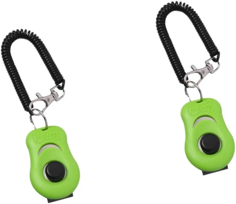 Angoily 2pcs Button Clicker Training Tool for Pets for Dog Obedience Agility and Behavior Versatile Click Whistle for Dogs Cats and Other Animals
