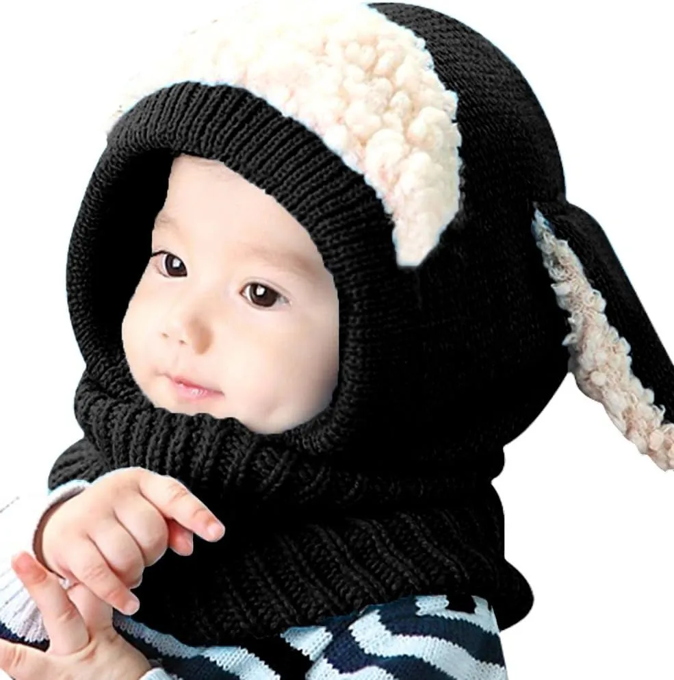 Bienvenu Baby Girls Boys Winter Hat Scarf Earflap Hoodie Scarves Skull Caps