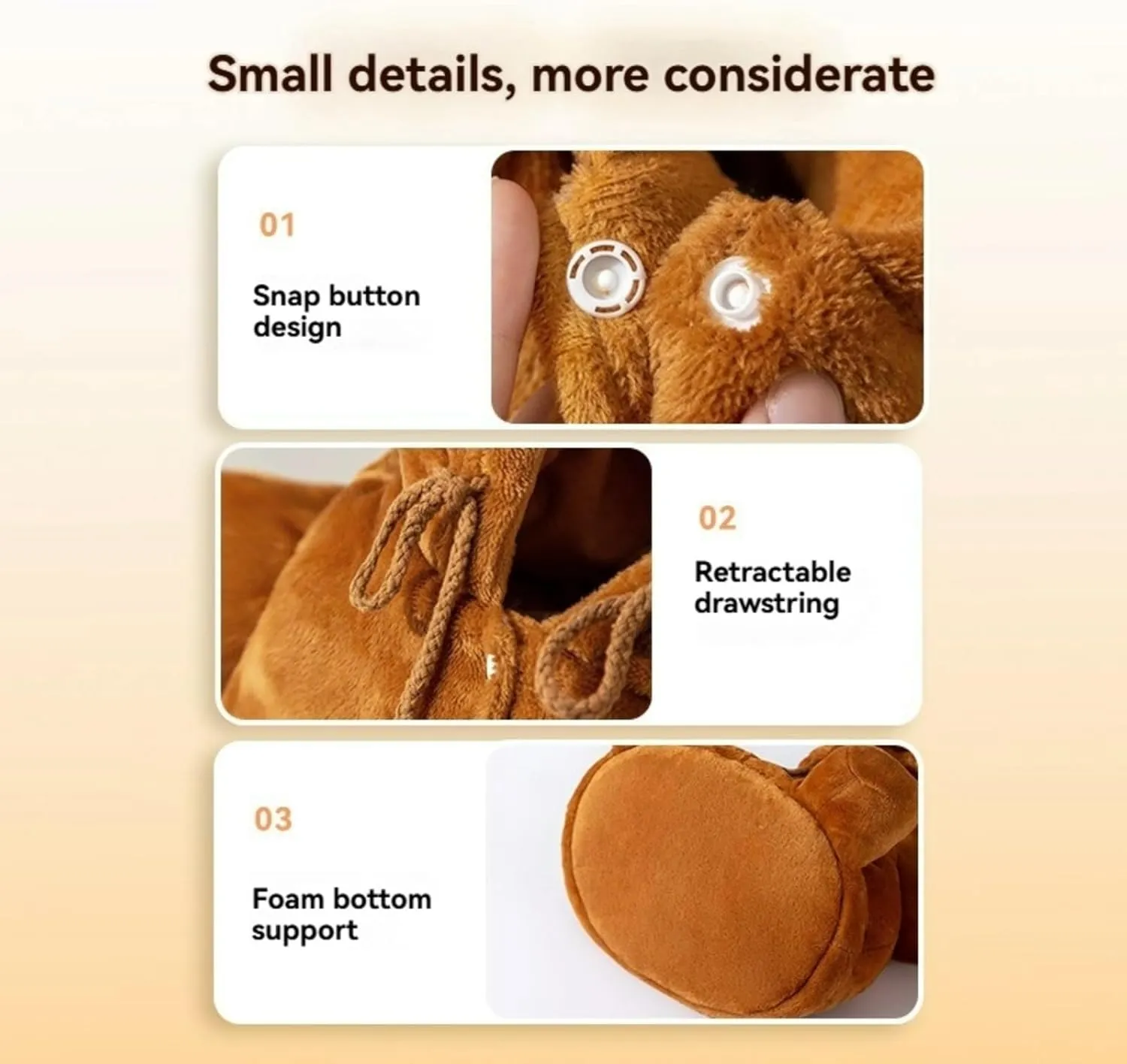 Cat Puppy Costume Plush Outing Backpack Cute Bear Bee Design Anti-Escape Bag for Kitten Cat Small Dog (Bear,Large)