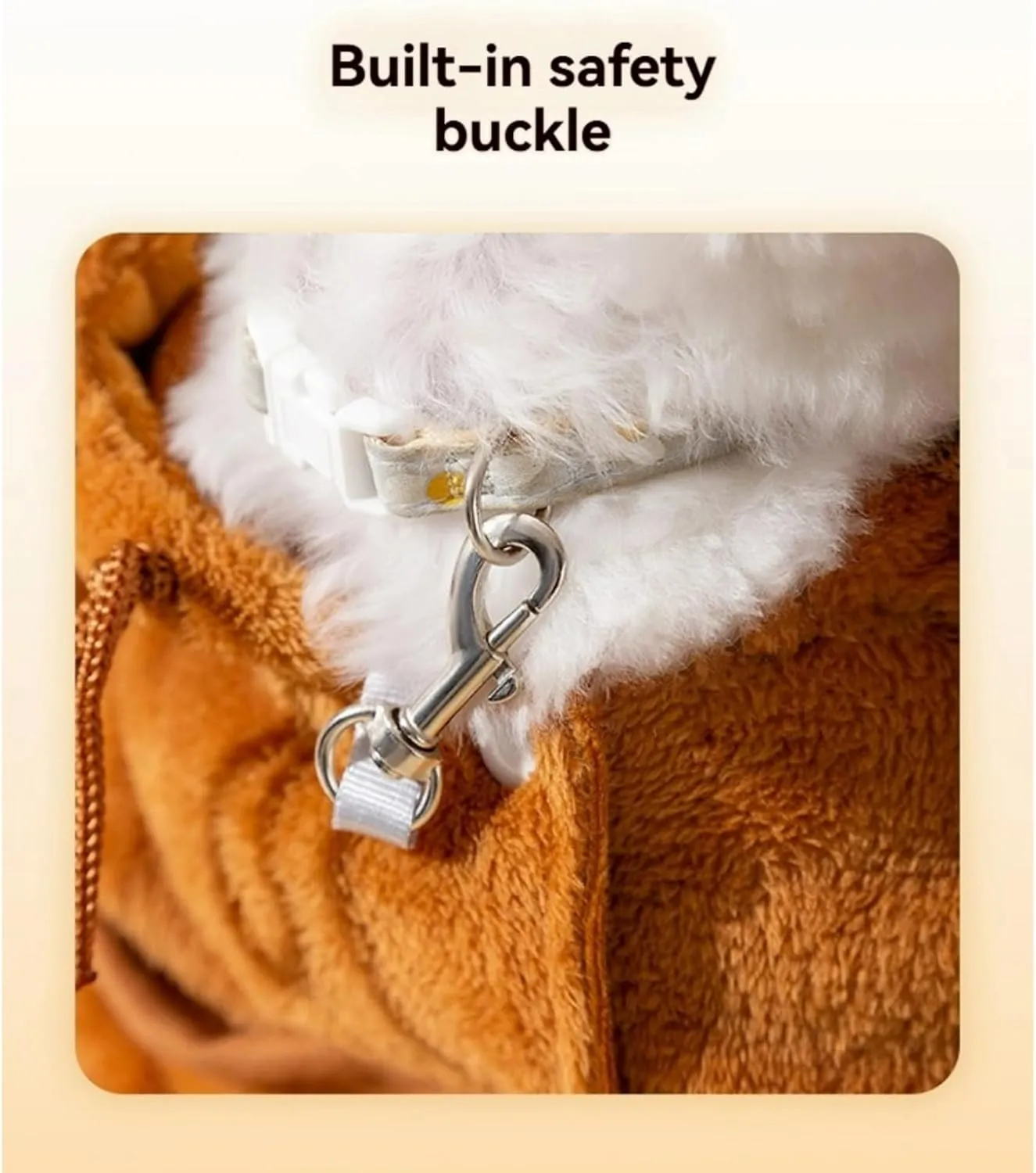 Cat Puppy Costume Plush Outing Backpack Cute Bear Bee Design Anti-Escape Bag for Kitten Cat Small Dog (Bear,Large)