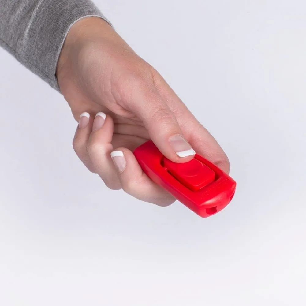 Company of Animals Whizzclick, Clicker and Whistle Combined, Recall and Reward Training, Wrist Strap, For all Dogs Including Sensitive Dogs and Puppies
