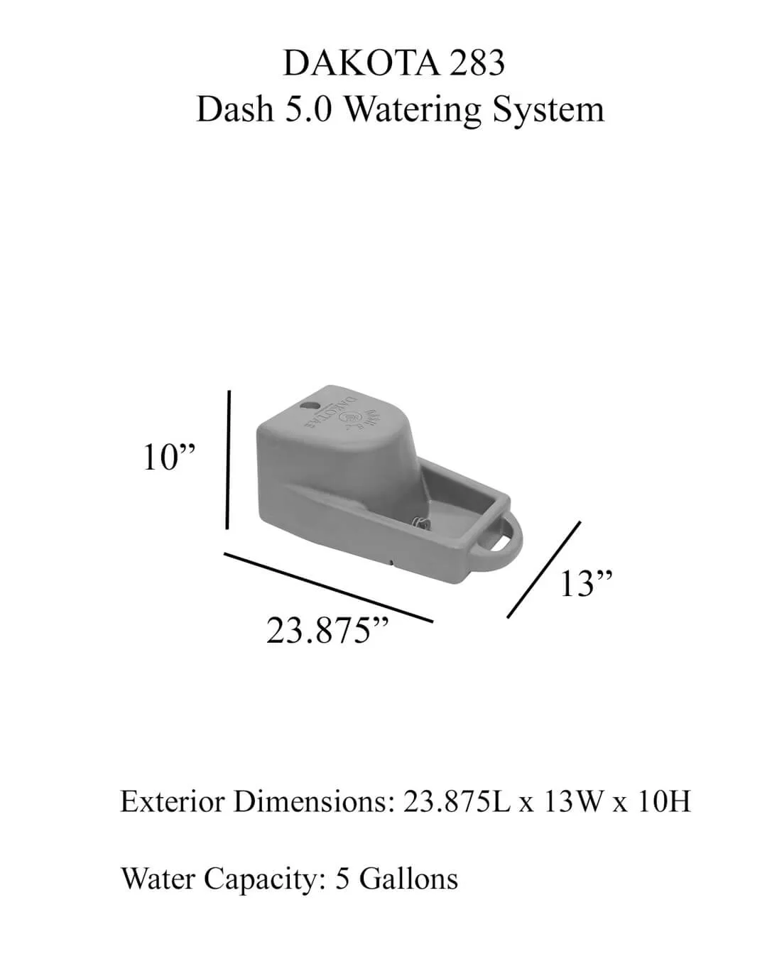 Dakota 283 Dash Portable Water Bowl System