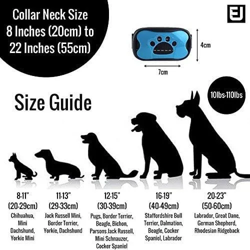Dog Bark Collar - Stop Dogs Barking Fast! Safe Anti Barking Devices Training Control Collars, Small, Medium and Large pets deterrent. No shock, remote or citronella. Sound, vibration training device