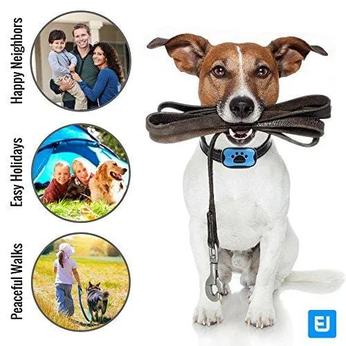 Dog Bark Collar - Stop Dogs Barking Fast! Safe Anti Barking Devices Training Control Collars, Small, Medium and Large pets deterrent. No shock, remote or citronella. Sound, vibration training device