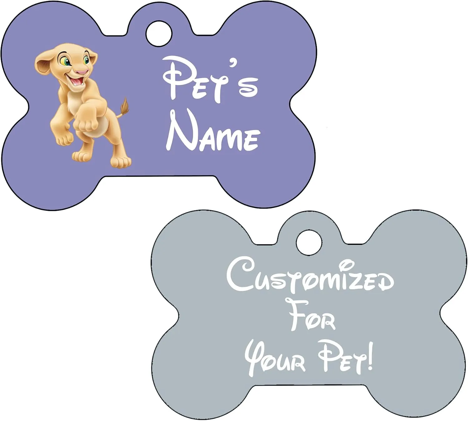Double Sided Pet Id Dog Tags Personalized with 4 Lines of Text (Nala)