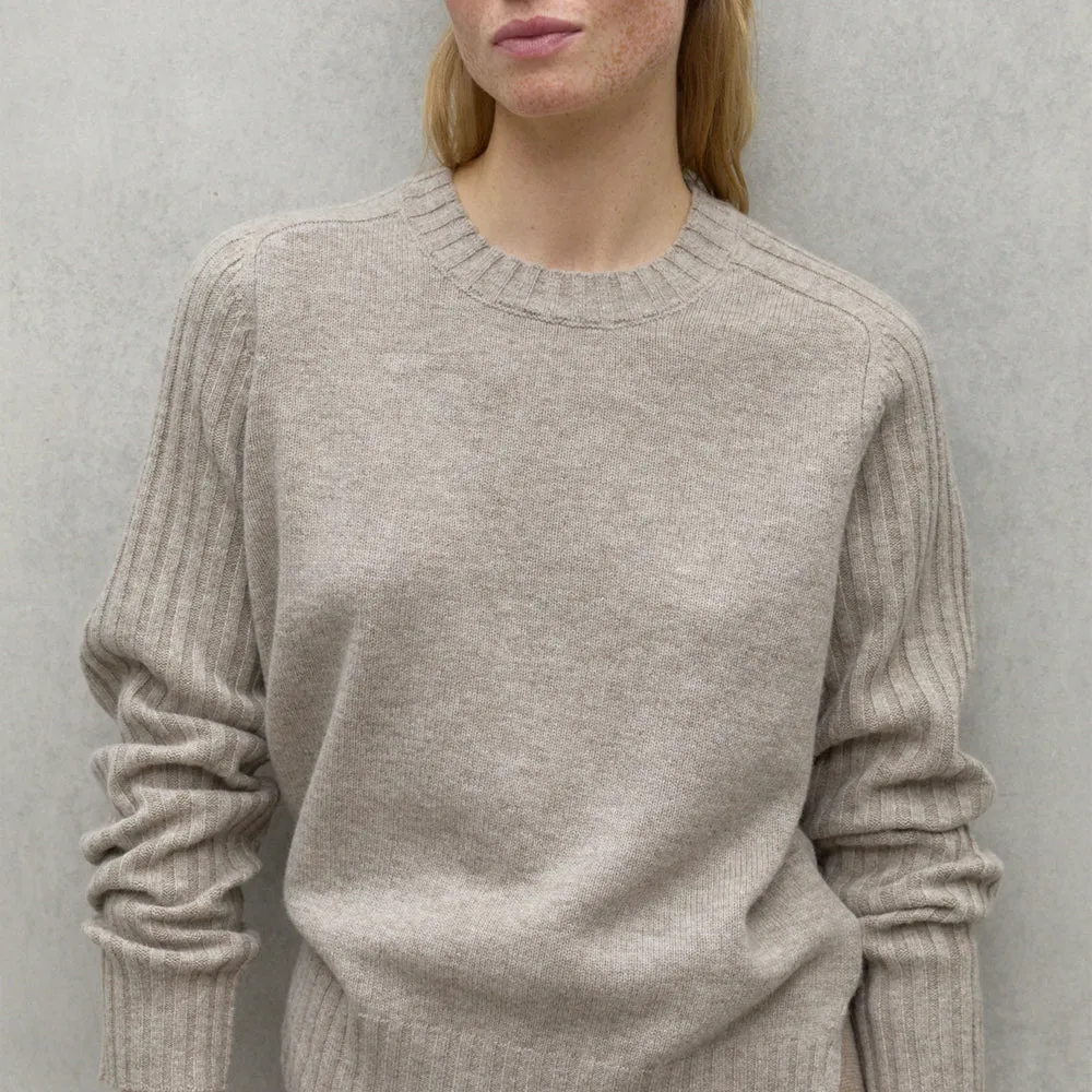 ECOALF DARK SAND MELANGE EUCALIPTO SWEATER FOR WOMEN