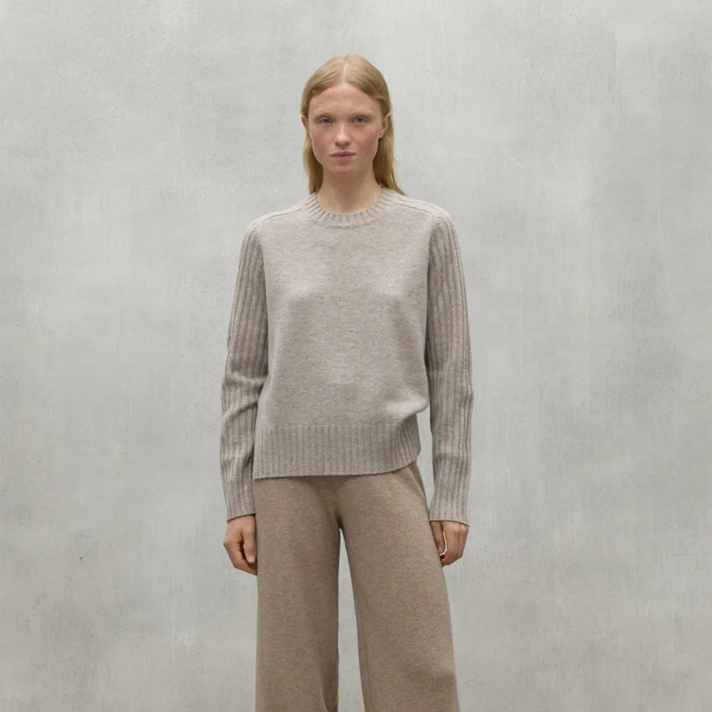 ECOALF DARK SAND MELANGE EUCALIPTO SWEATER FOR WOMEN