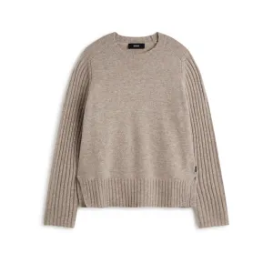 ECOALF DARK SAND MELANGE EUCALIPTO SWEATER FOR WOMEN