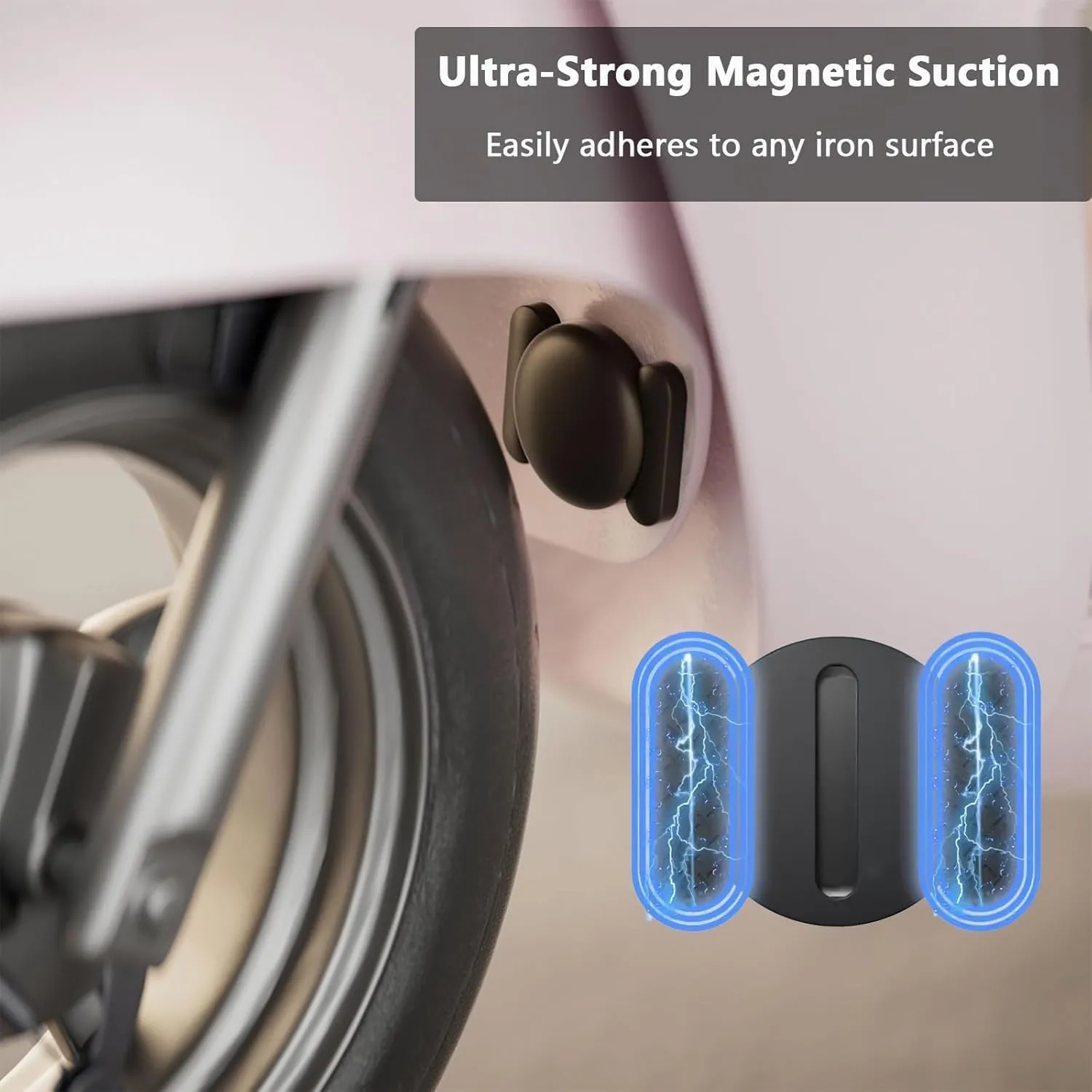 GPS Tracker for Vehicles, 2PCS Mini GPS Tracker with Magnetic Case, Work with Find My (iOS Only), No Monthly Fee Vehicles Tracker (Black)