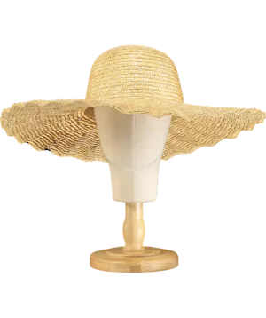 Lack Of Color Beige Scalloped Dolce Hat