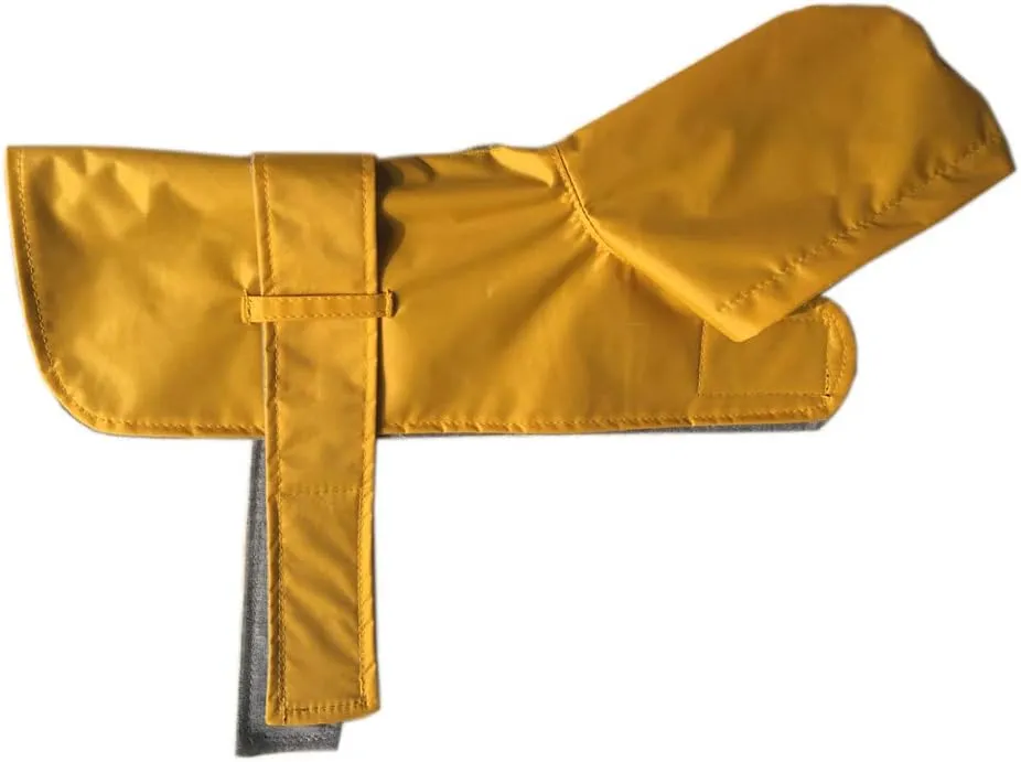 LeerKing Raincoat for Dogs - Hooded With Leash Hole, Waterproof Double Layer Coat Jacket With Lining, 10 Sizes for Small Medium and Large Dogs, Yellow, M