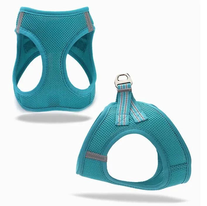 M 30-32cm green Breathable pet traction vest with leash for small dogs, medium and large AZ17338