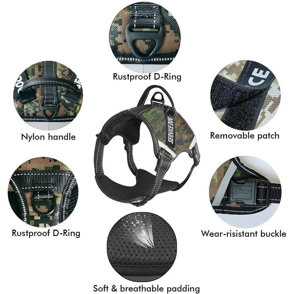 No-Pull Reflective Harness with Handle - Personalized Adjustable Comfort Dog Vest Harness