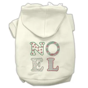 Noel Rhinestone Hoodies Cream XL (16)