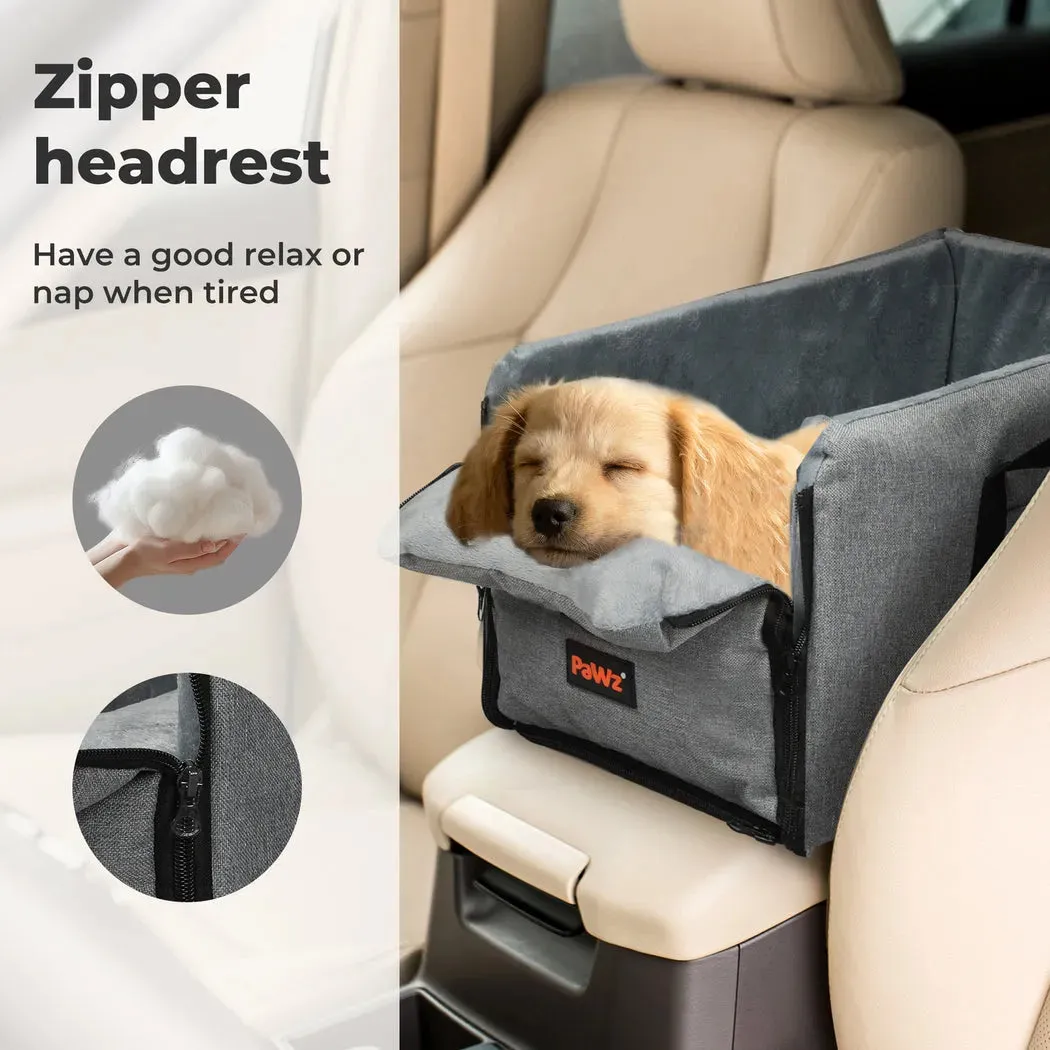 PaWz Console Dog Car Seat with Safe Belt Protector