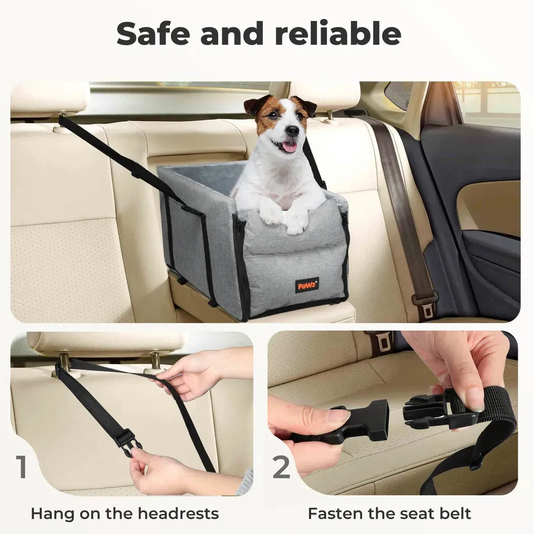 PaWz Console Dog Car Seat with Safe Belt Protector