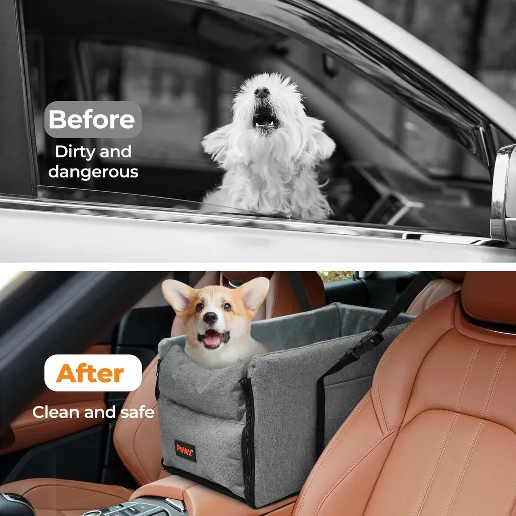 PaWz Console Dog Car Seat with Safe Belt Protector