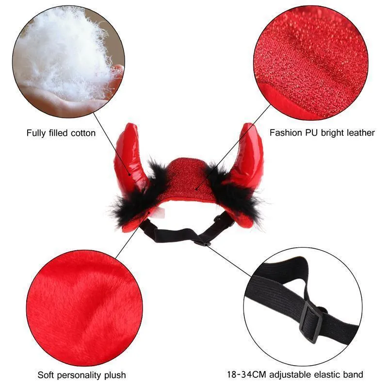 Pet Cosplay Cloak Horn Costume
