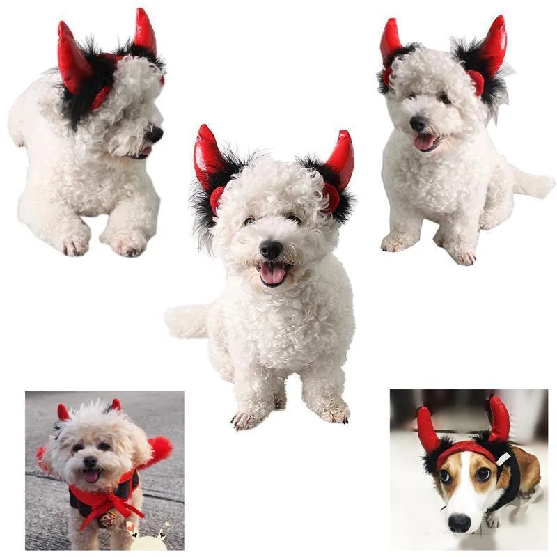 Pet Cosplay Cloak Horn Costume