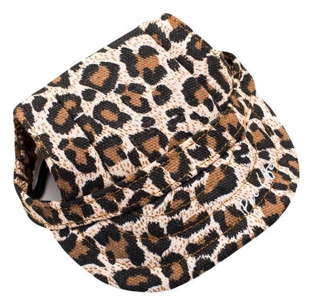 Pet Life ®  'Cheetah Bonita' Cheetah Patterned Uv Protectant Adjustable Fashion Dog Hat Cap
