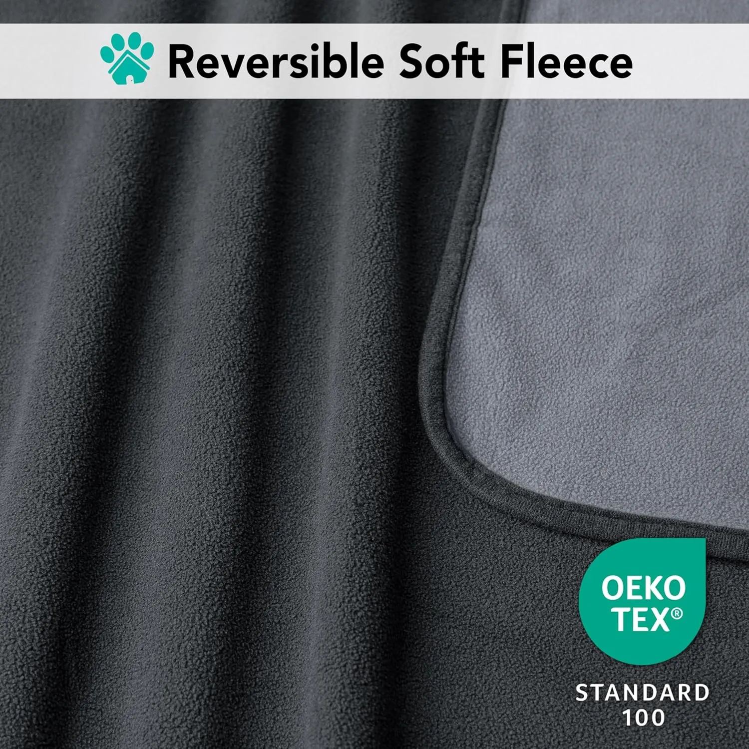 PetAmi Waterproof Dog Blanket for Medium Large Pets Dogs Cats, Pet Couch Cover Protector for Furniture, Reversible Washable Soft Fleece Cat Blanket for Bed Couch Sofa, 40x60 (Gray/Light Gray)