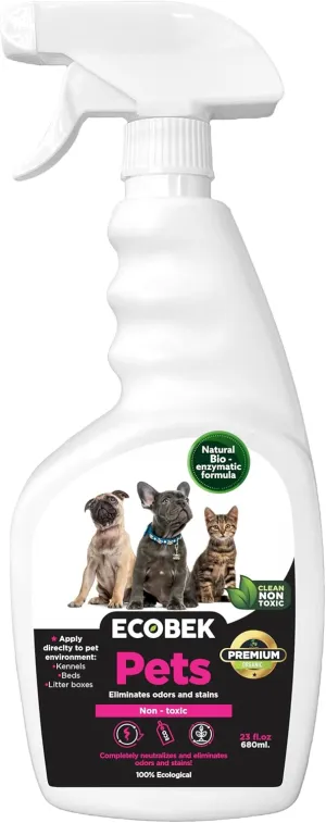 PETS. Stain & Odor Eliminator, 23oz Enzymatic action, for Cats & Dog urine, Ecological solution.