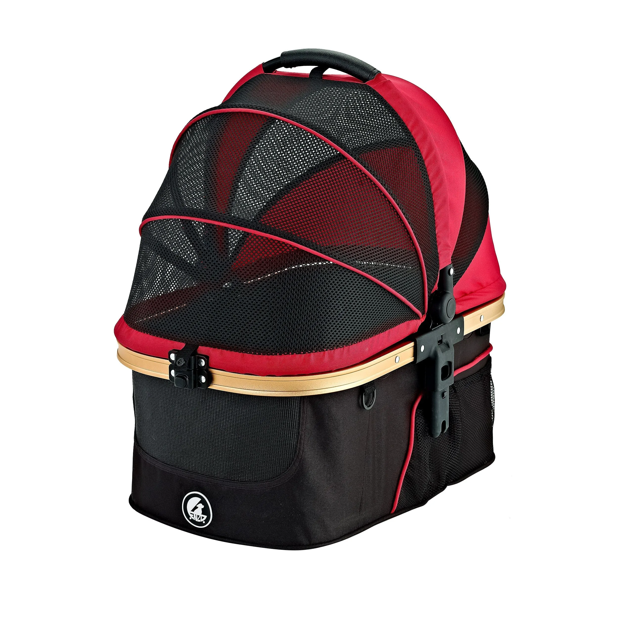 "Monza Luxury 3-in-1 Travel Pet Stroller: Ultimate Convenience for Small/Medium Dogs & Cats - Detachable Carrier, Pump-Free Tires, Aluminum Frame!"