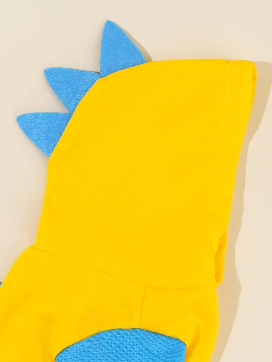 QWINEE Dinosaur Dog Hoodie Dog Warm Jacket Christmas Halloween Dog Costume Dog Clothes for Puppy Kitten Small Medium Dogs Cats Blue and Yellow XXS