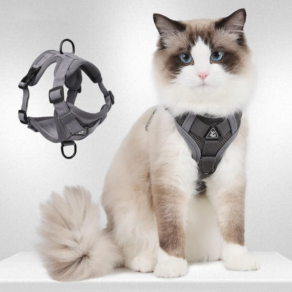 Reflective Adjustable Cat Harness Vest with Leash