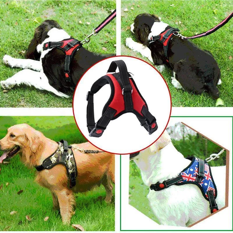 Reflective No Pull Dog Vest Harness Adjustable Front Clip Vest Harness