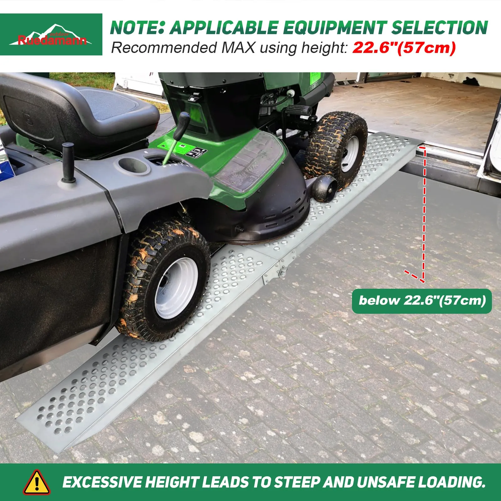 Ruedamann® 78.7" L x 9" W Portable Loading Ramp with Punching 1PC