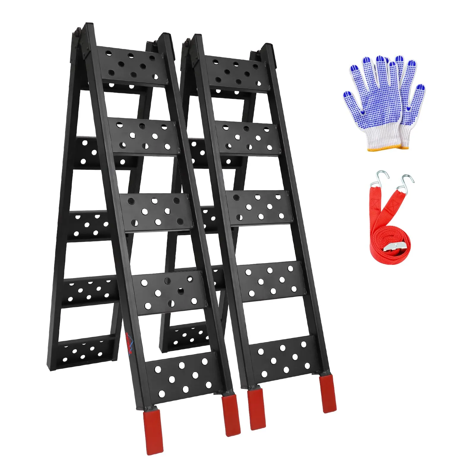 Ruedamann® 83" L x 9" W Steel Folding Ramp Pack of 2