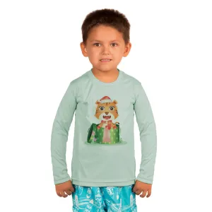 SEAGRASS SUBLIMATION VAPOR SOLAR PERFORMANCE TODDLER LONG SLEEVE TEE