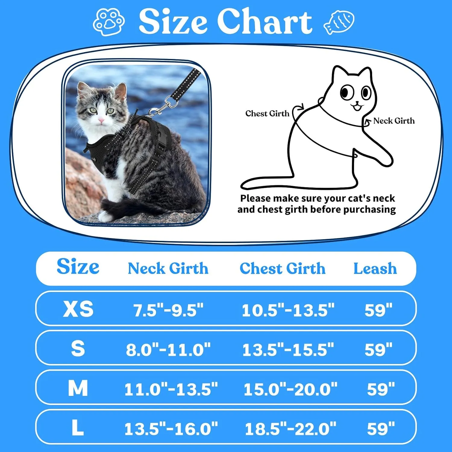 Supet Cat Harness and Leash for Walking Escape Proof, Adjustable Harness for Cats, Easy Control Small Cat Harness for Medium Large Kitten Khaik