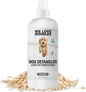 [Upgraded Version] We Love Doodles Dog Detangler Spray - Leave-in Conditioner for Dogs - Dog Detangling Spray - Dematting Spray for Dogs - Tangle Remover - Made in The USA - Large 16 fl oz (Unscented)