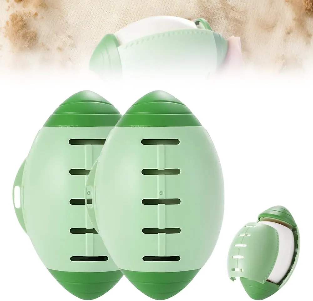 Washable Lint Roller, 2025 Portable & Reusable Lints Rollers, Reusable Washable Lints Rollers, Travel Lint Roller Mini Lint Removers for Hair for Clothes, Pet Hairs, Carseats (Green, 2pcs)