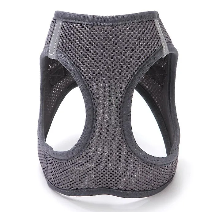 XXS 19-23cm gray Breathable pet traction vest with leash for small dogs, medium and large AZ17328